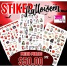 3 planillas Sticker halloween Fantasy nails