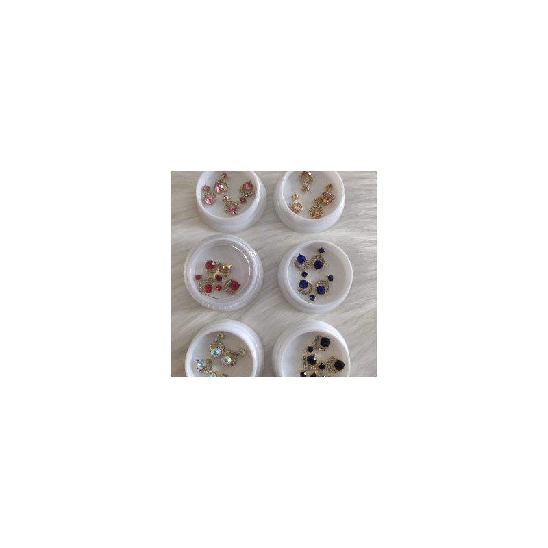6 pack Dijes doble cristal 4 pz c/u Fantasy nails