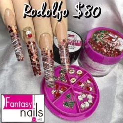 Acrilico Rodolfo colección Navideña Fantasy nails