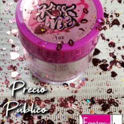 Acrilico Kiss me Rose gold Fantasy nails