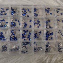 Caja de cristales mixtos Azules