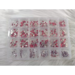 Caja de cristales mixtos Rojos