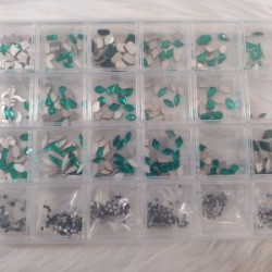 Caja de cristales mixtos Verdes