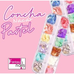 Concha nacar en tonos pastel