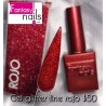 Gel glitter fine Rojo Fantasy nails