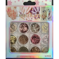 Glitter metalico Love crazy tonos variados