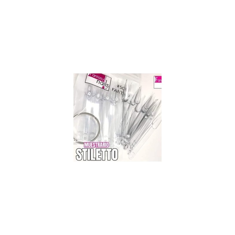 Muestrario stiletto transparentes Fantasy nails