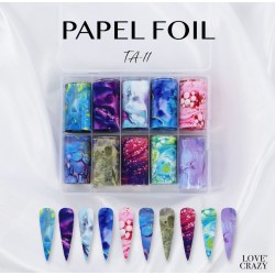 Papel foil, decoración variada marmoleado