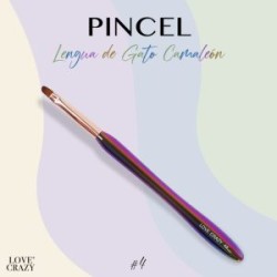 Pincel lengua de gato camaleon Love Crazy #4