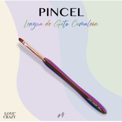 Pincel lengua de gato camaleon Love Crazy #4