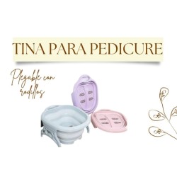 Tina plegable con rodillos para spa