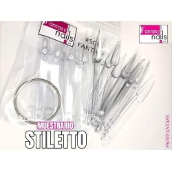 Muestrario stiletto transparentes Fantasy nails